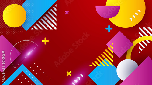 Modern orange red blue white colorful corporate abstract technology background. Vector abstract graphic design banner pattern presentation background web template