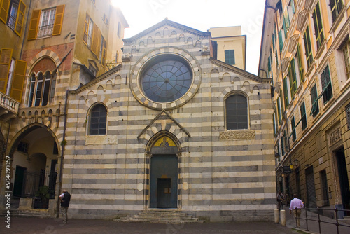 Church of Doria family - church of San Matteo at Piazza San Matteo in the Old Town of Genoa photo