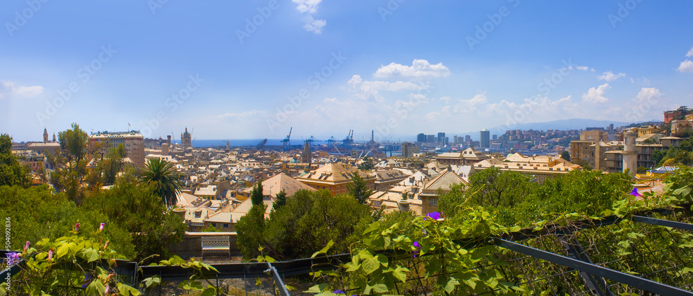 Panorama of Genoa, Italy