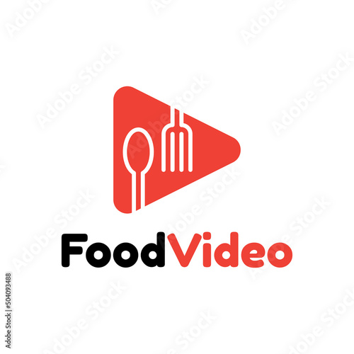 food video logo concept