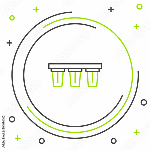 Line Water filter icon isolated on white background. System for filtration of water. Reverse osmosis system. Colorful outline concept. Vector