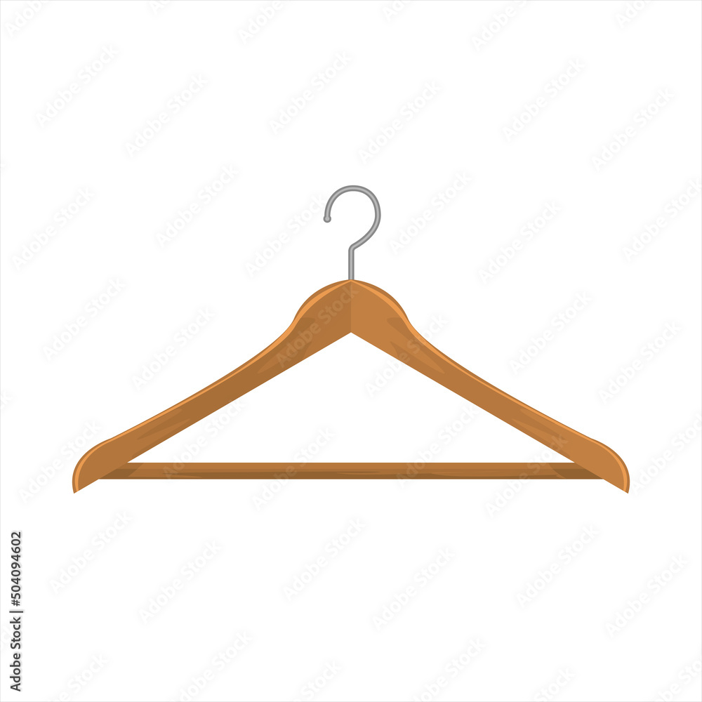Empty wooden hanger for your design Empty wooden hanger for your design