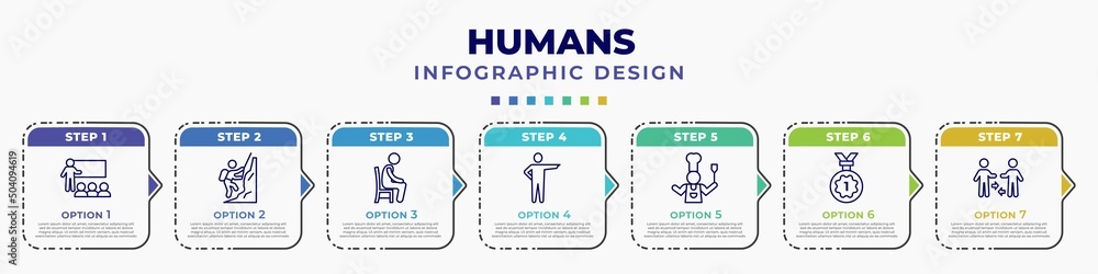 infographic template with icons and 7 options or steps. infographic for ...