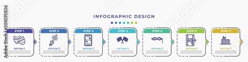 infographic template with icons and 7 options or steps. infographic for concept. included , editable