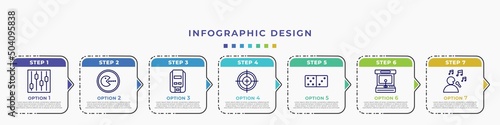 infographic template with icons and 7 options or steps. infographic for concept. included , editable