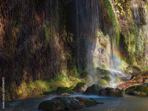 Magical Kursunlu Waterfalls in Antalya, Turkey. Kursunlu selalesi. The Kurshunlu Waterfall is located 19 km from Antalya, Turkey. photo