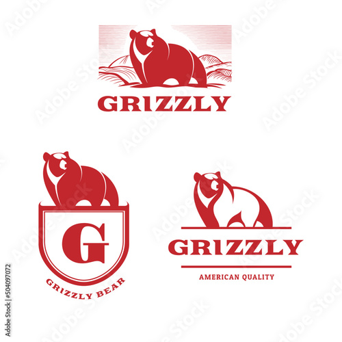grizzly bear vintage logo
