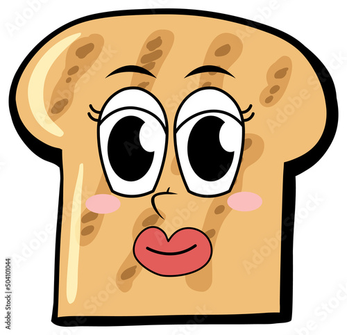 Toasted bread with happy face