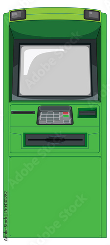 ATM machine isolated on white background