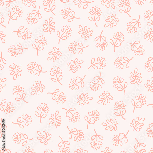 Floral boho Seamless pattern, vector repeating flower digital background for stationery, fabric, textile, wallpaper, wrapping