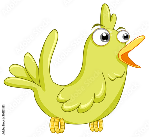 Bird with green feather