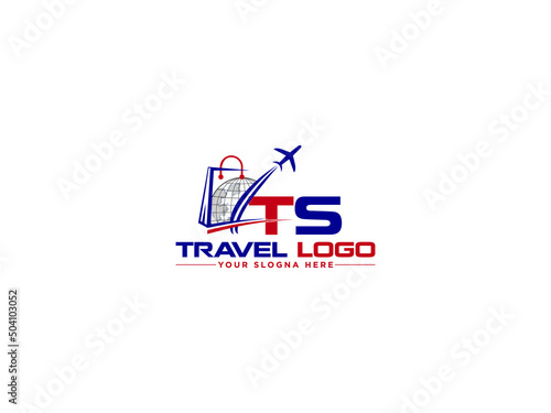 Abstract TS Logo Icon, Letter Ts st Colorful Logo Icon Design For Travel Business