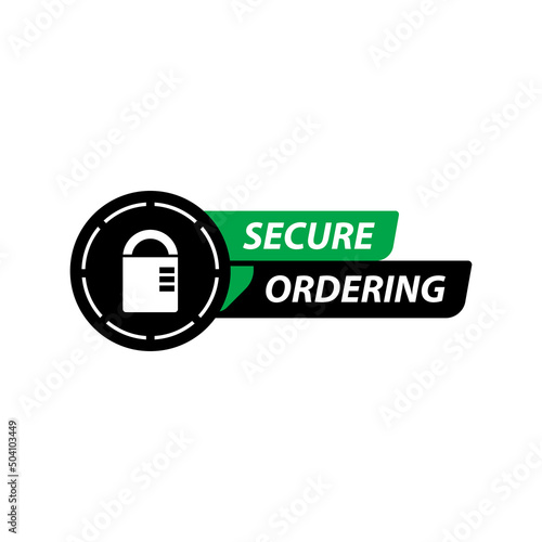 Secure ordering label and sticker design template