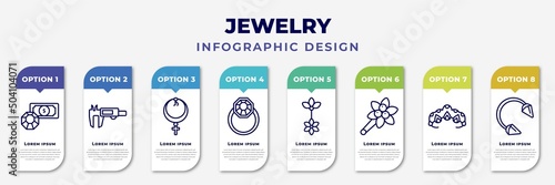 infographic template with icons and 8 options or steps Fototapet