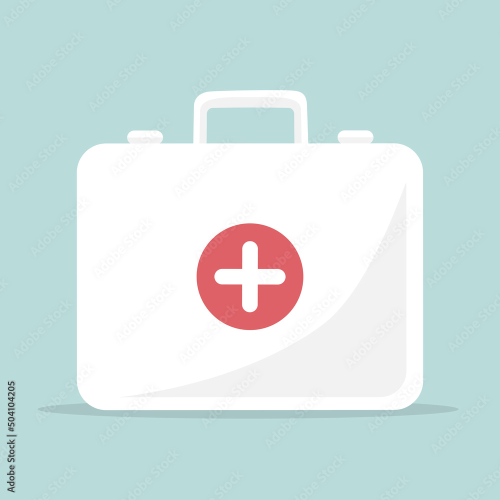 First aid kit. Emergency medical briefcase. Medicine icon First aid kit. Emergency medical briefcase. Medicine icon