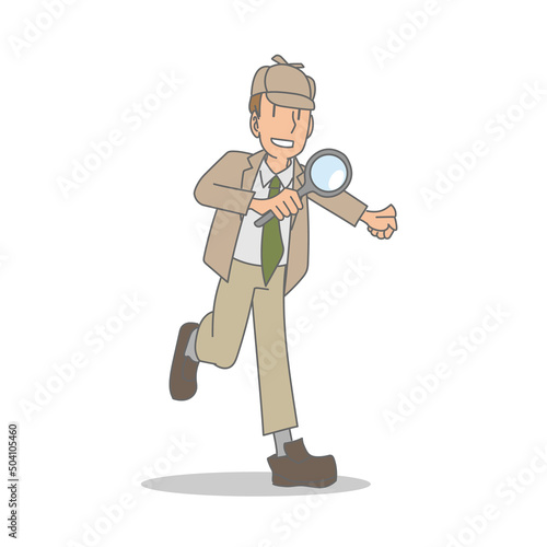 虫眼鏡を持った探偵