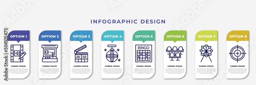 infographic template with icons and 8 options or steps. infographic for concept. included , editable
