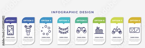 infographic template with icons and 8 options or steps. infographic for concept. included , editable