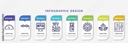 infographic template with icons and 8 options or steps. infographic for concept. included , editable