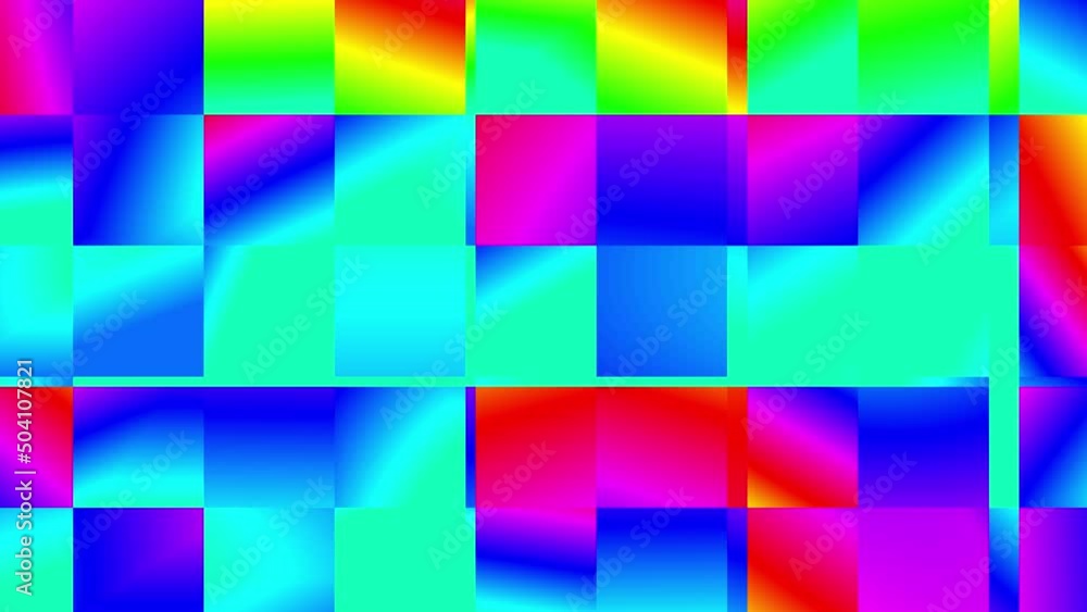 Colorful gradient block abstract animation. 2D render computer graphic Colorful gradient block abstract animation. 2D render computer graphic