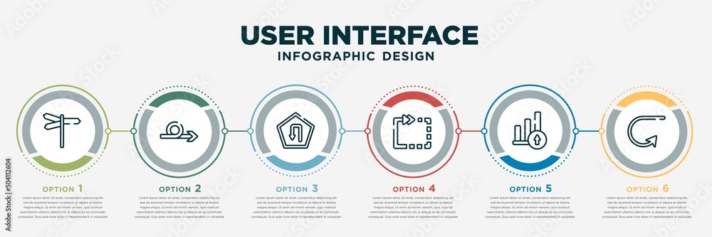 infographic template design with user interface icons. user interface
