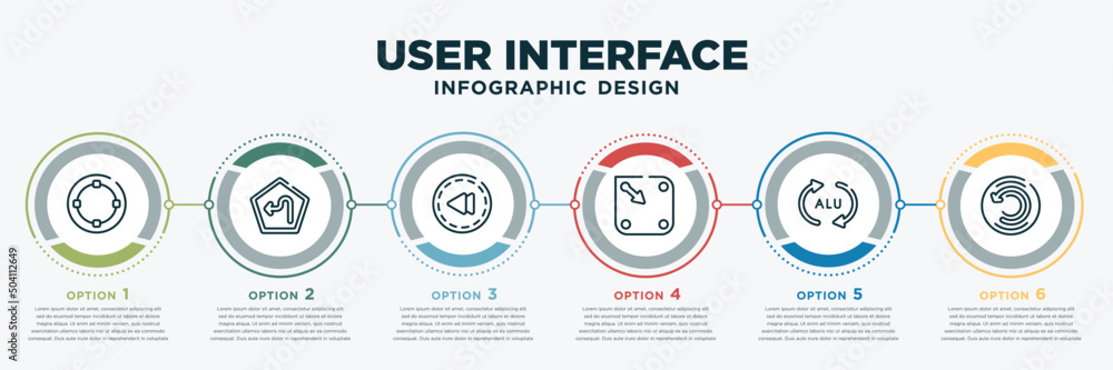 infographic template design with user interface icons. user interface ...