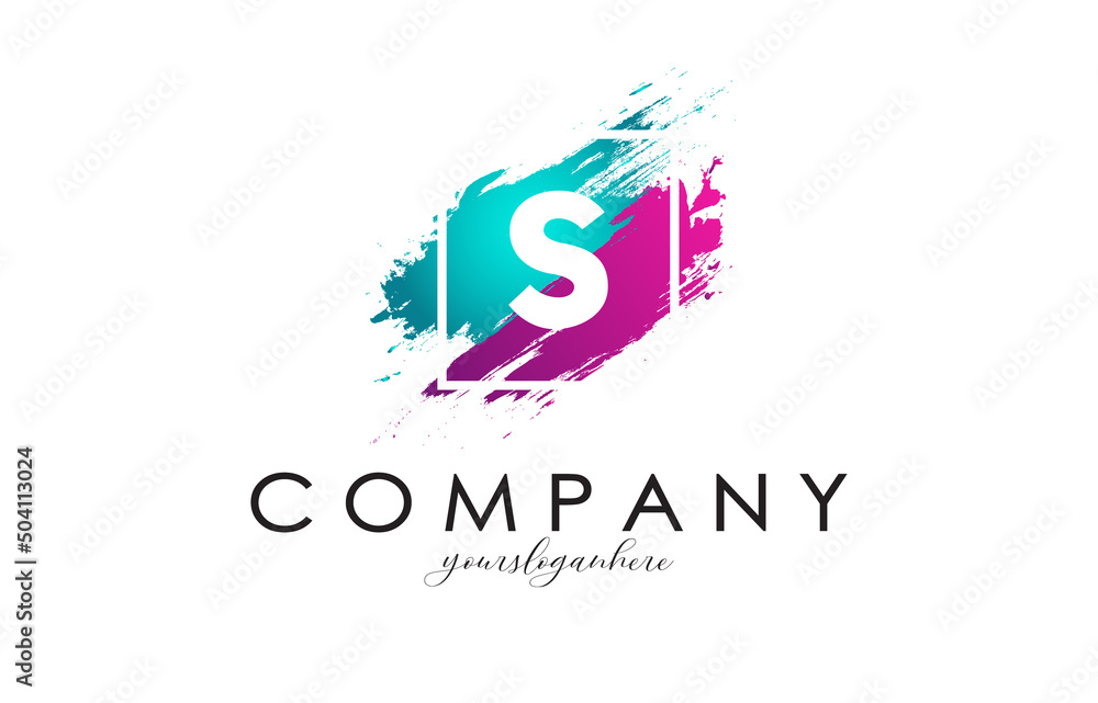 S Abstract Brush Letter Logo Design with White Frame in Vibrant Blue and Purple Vector Illustration.
S Abstract Brush Letter Logo Design with White Frame in Vibrant Blue and Purple Vector Illustration.