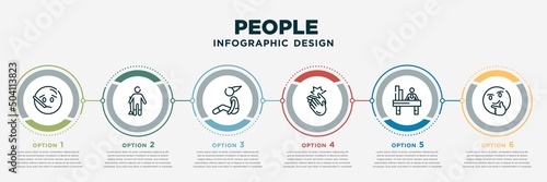 Canvas infographic template design with people icons