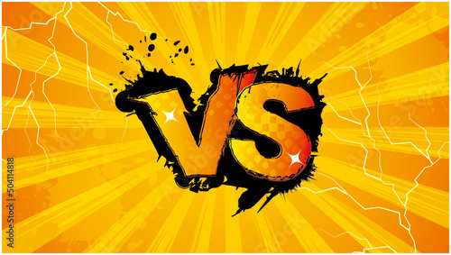 アメコミ風　対決　戦い　VS

