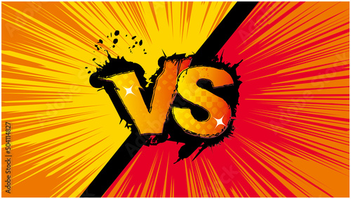 アメコミ風　対決　戦い　VS
