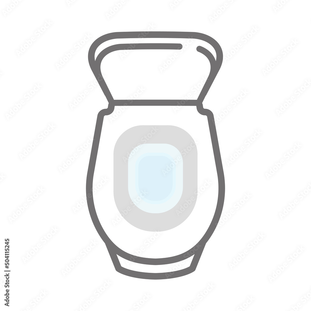 Vector illustration of toilet seat.