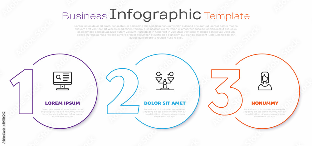 Set line Dating app, Gender equality and Female. Business infographic template. Vector Set line Dating app, Gender equality and Female. Business infographic template. Vector