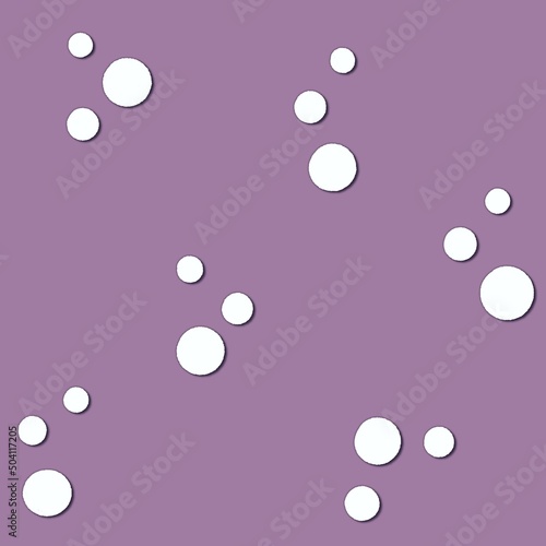 Abstract dots pattern. Different dots on pastel purple  background. Bubble pattern