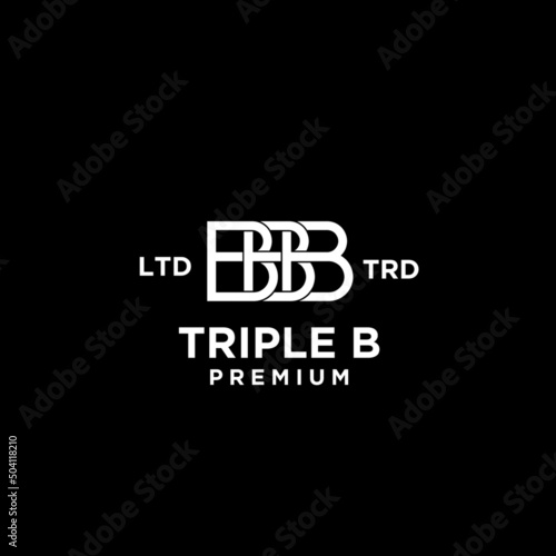 Triple B bbb Letter Logo icon design illustration template photo