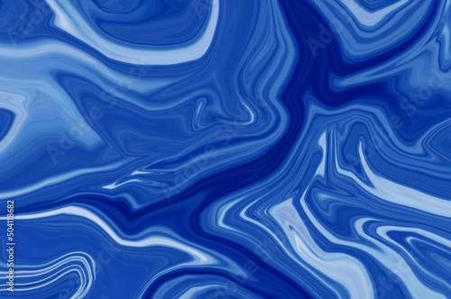 Blue luxury elagant Psychedelic liquid marble fluid abstract art background design. Trendy blue marble style. Ideal for web, advertisement, prints, wallpapers.