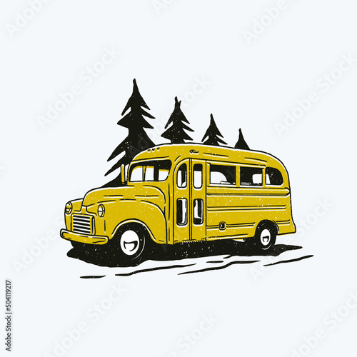retro bus school