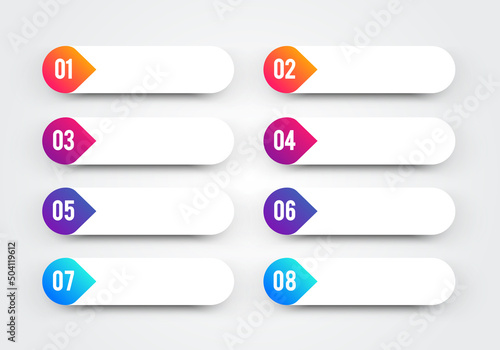 Infographic With Bullet Points, Options Or Steps