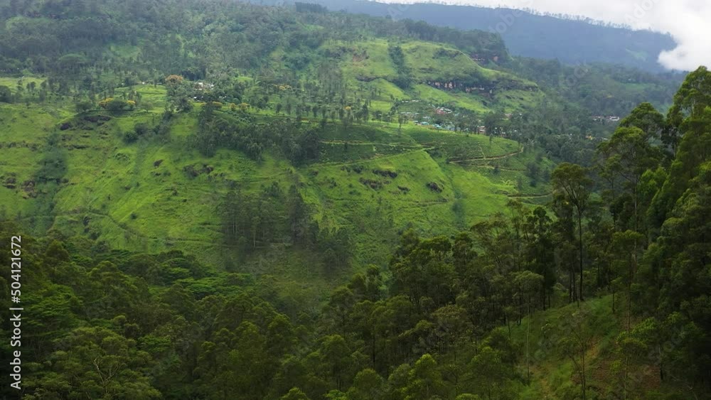 A village among tea plantations. Tea estate in Sri Lanka. A village among tea plantations. Tea estate in Sri Lanka.