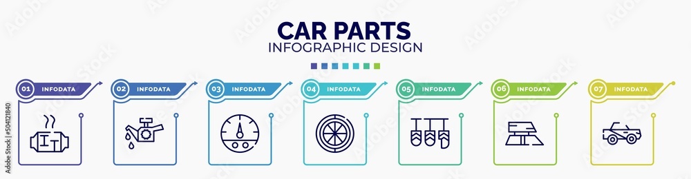 infographic for car parts concept. vector infographic template with ...
