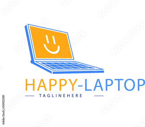 Computer logo design. Pc fix, repair icon. Computer maintenance service. Coding, software. Computer tech shop. Computer help logotype badge, brand logo, name symbol, sign, emblem. Vector illustration.