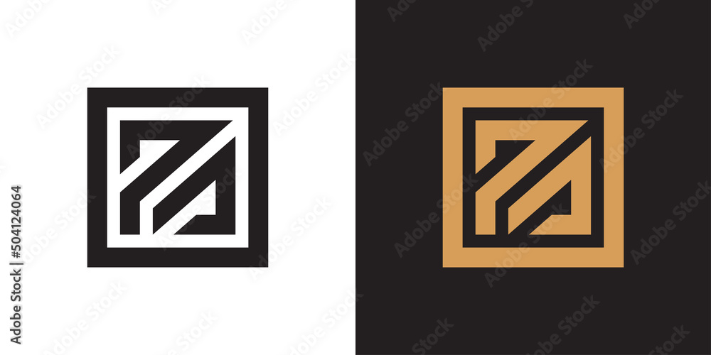 PA AP letter logo design, square shape typography logo PA AP letter logo design, square shape typography logo