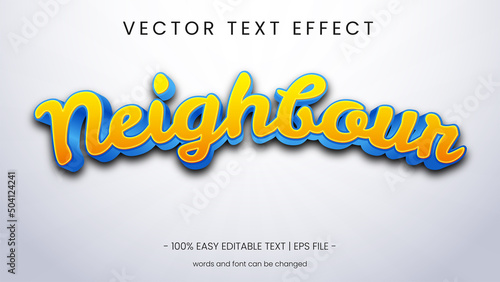 neighbour text effect script style