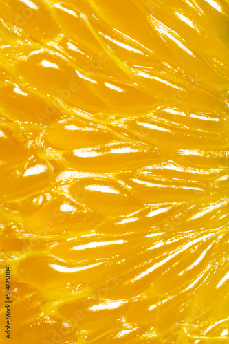 Gros plan d'un supreme d'orange en macro