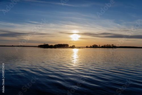 sunset over the lake © Dmitry