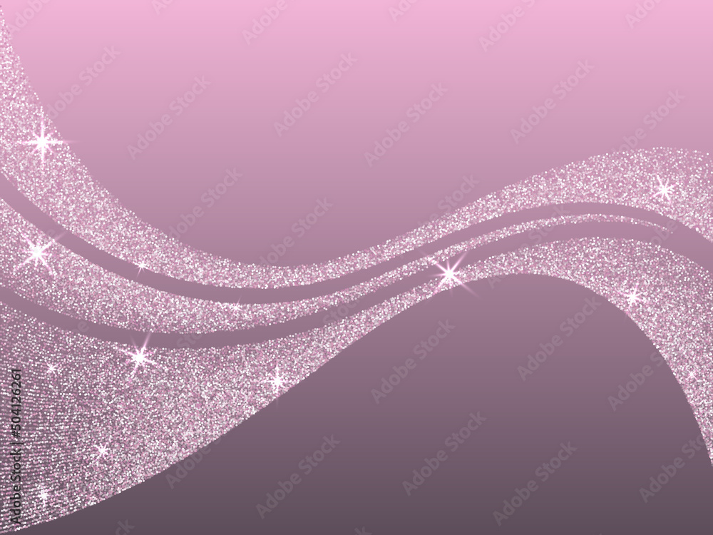 Bridal pink rose gold glitter vector background. Premium sparkles