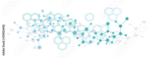 Abstract technology background vector image. Molecular structure background. 