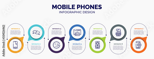 Tablou pe pânză infographic for mobile phones concept
