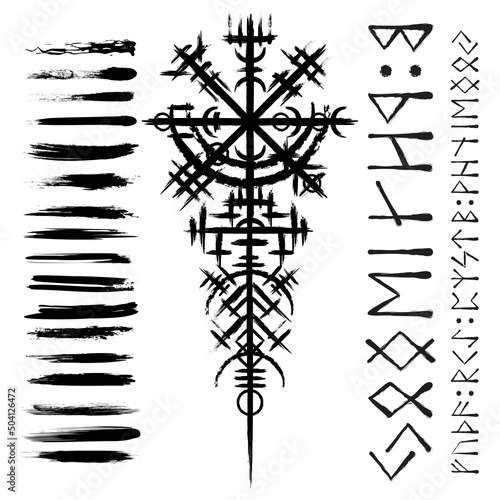 Scandinavian viking black symbol photo