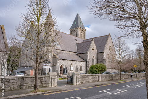 Dublin March 2022: Christ Church Rathgar (CCR) stands at a busy crossroads on the south side of Dublin, the capital city of Ireland.