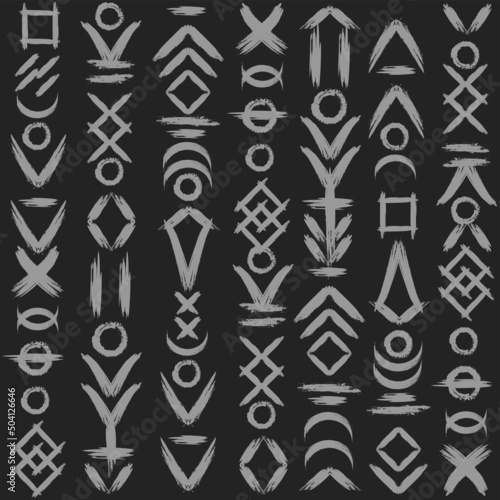 Brushed abstract symbol grunge pattern